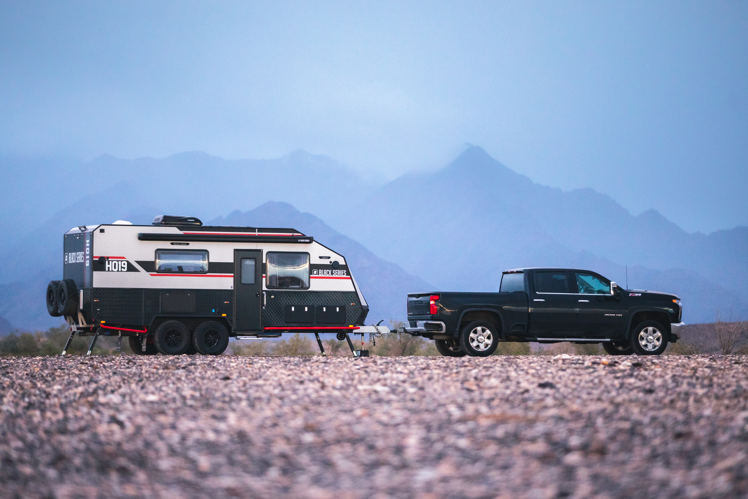 Truck with the blackseries camper